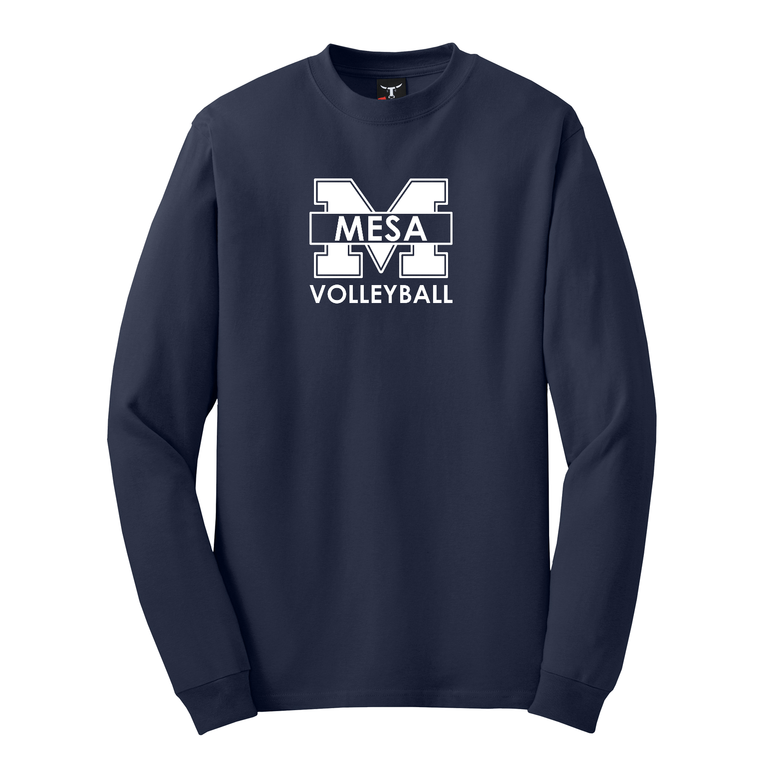 Men's Cotton LS Tee - "M-VOLLEYBALL"